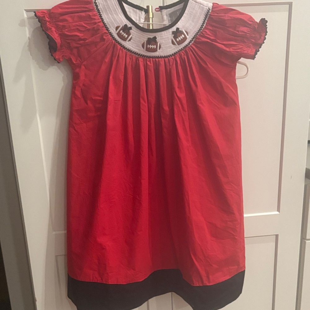 Charming Red Kids Blouse with Embroidered Details
